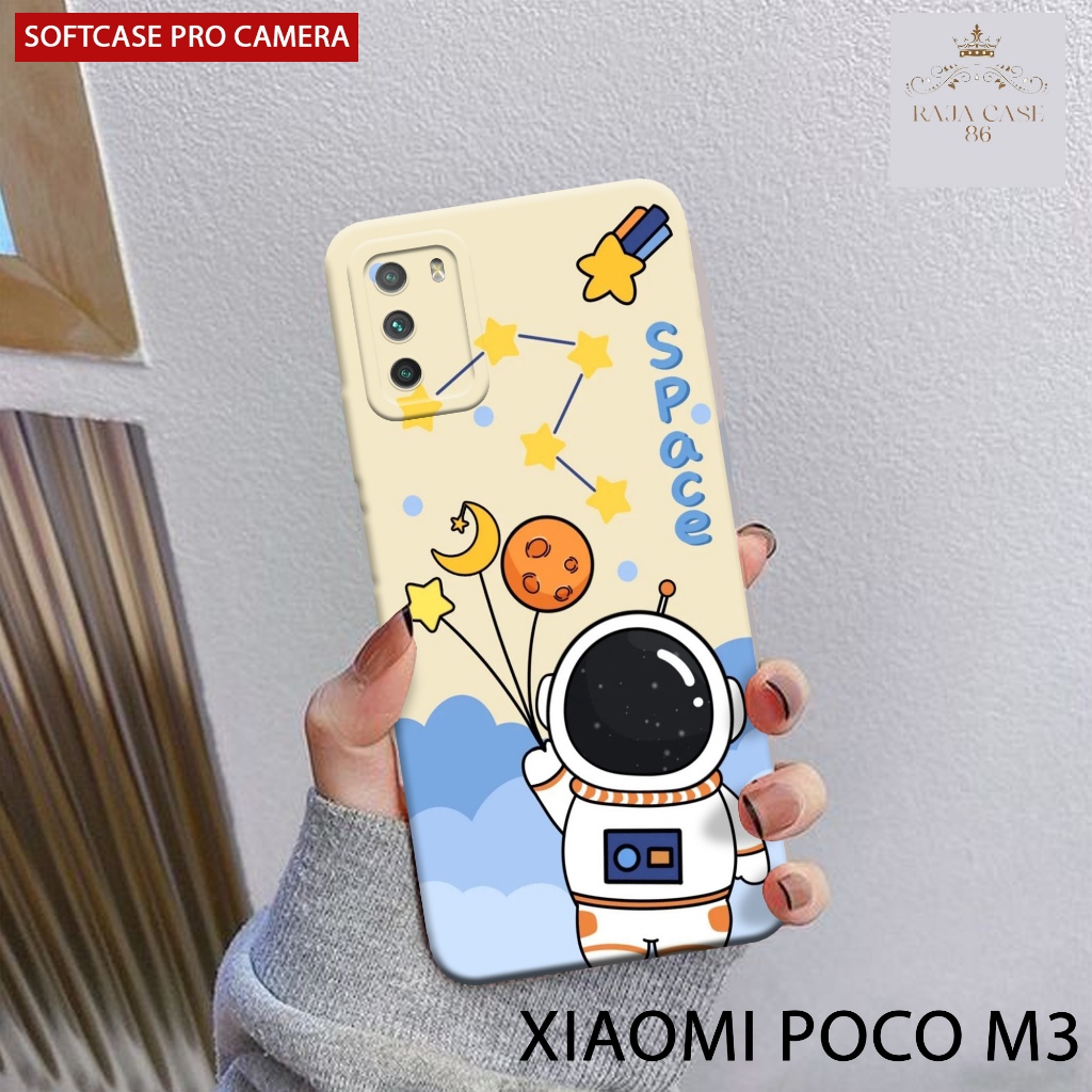 Case Poco M3 4g Terbaru - Rajacase - casing Poco M3 - Motif case Astronot - Pelindung handphone - PO