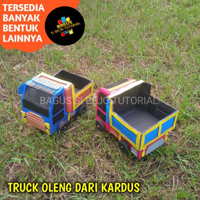 MOBIL MOBILAN TRUK OLENG DARI KARDUS MINIATUR PRAKARYA TUGAS SEKOLAH KEREN