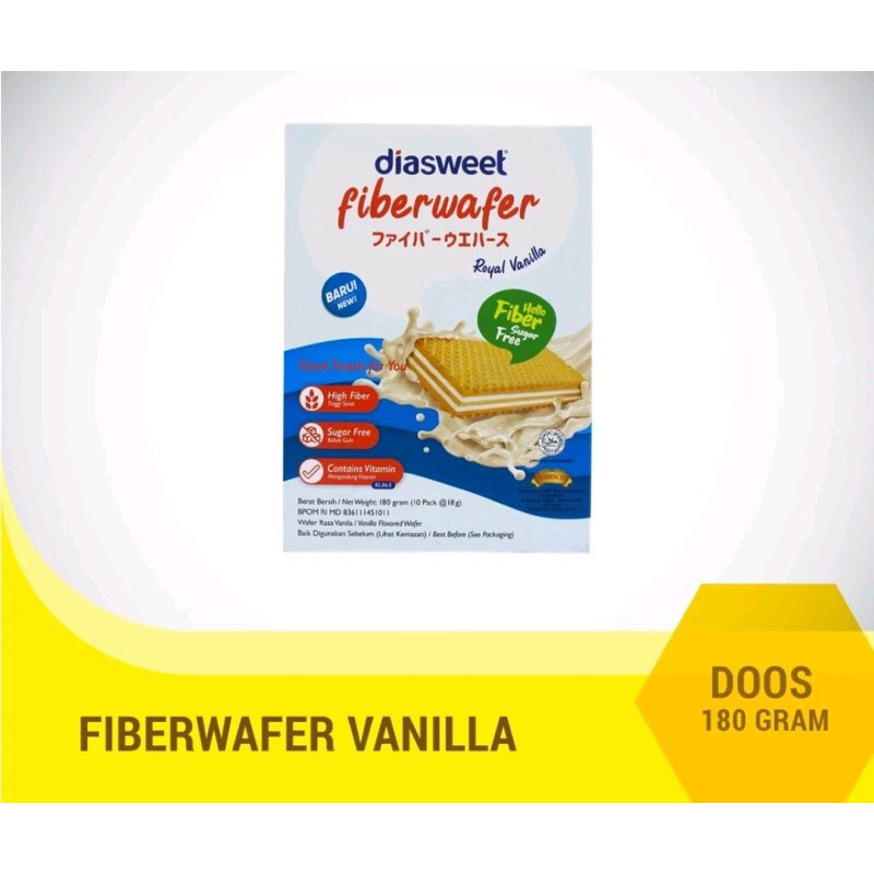 

Diasweet Fiberwafer Vanilla 180G