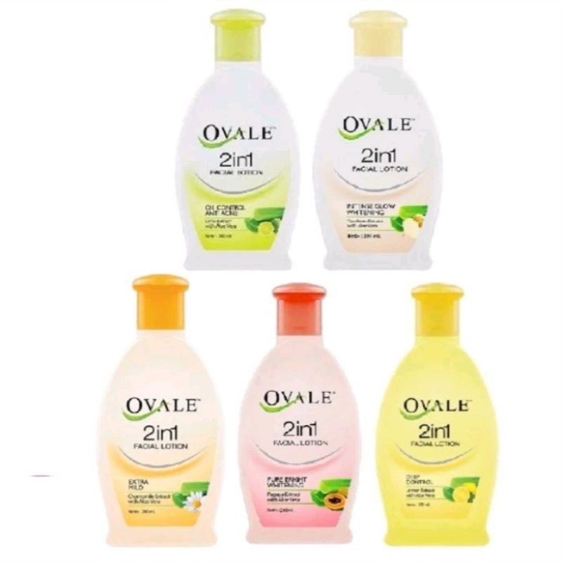 Ovale Face Lotion 2in1 Intense Glow Whitening | Ovale Oil Control Anti Acne 100ml - Ovale Micellar W