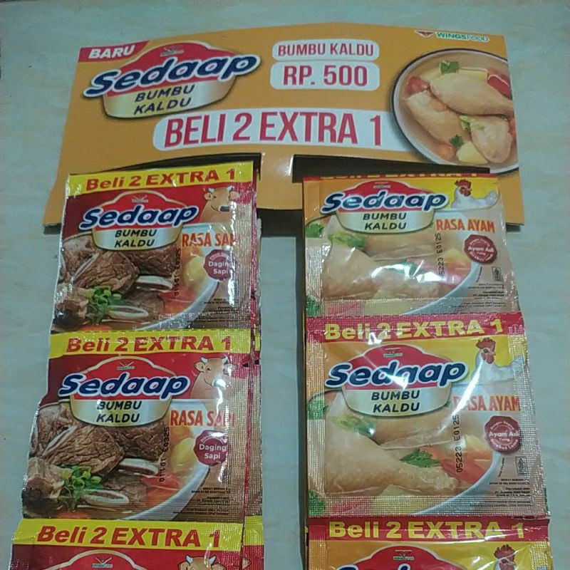 

Sedaap bumbu kaldu isi 18sachet