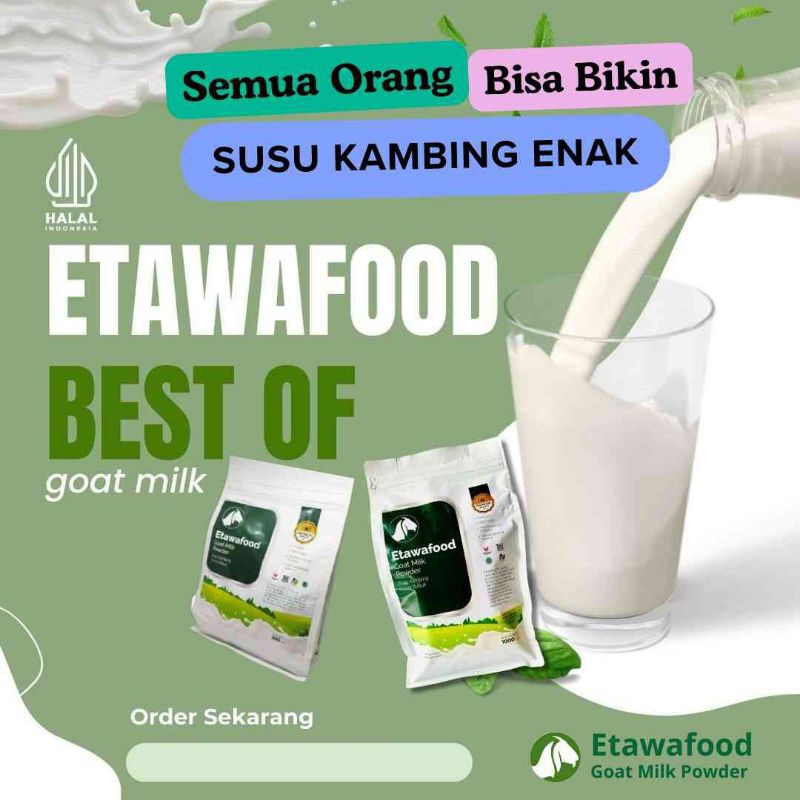 

e ETAWAFOOD-Susu Kambing Etawa Bubuk 1kg-Susu Kambing Etawa Bubuk 500mg-Etawa Food