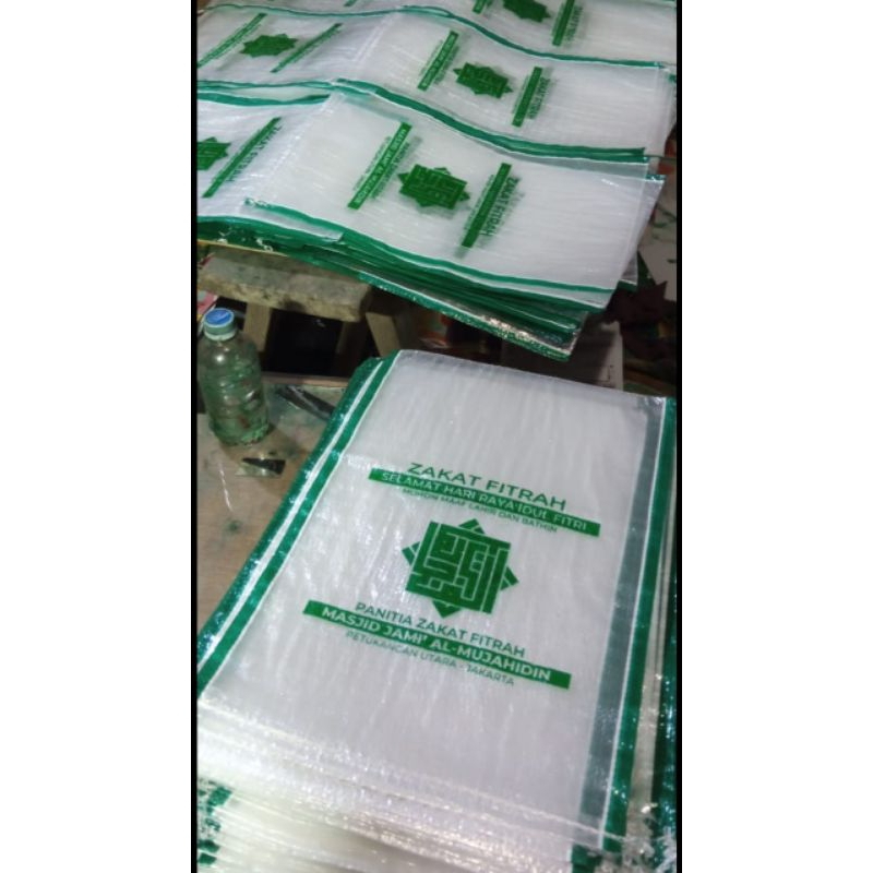 Sablon Karung / Kantong / Waring Beras 5 kg 1 Warna