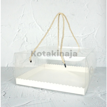 Box Mika Transparan / Box Mika / Box Mika Handle / Box Tali / Box Makanan / Box Hampers / Tali Kotak
