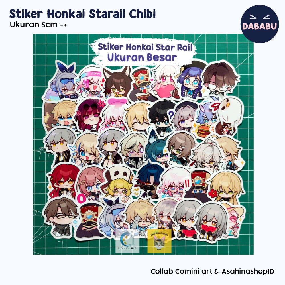 

Stiker Honkai Star Rail bervarian Ukuran 5cm (Vinly Glossy)