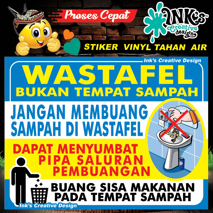 

STIKER WASTAFEL BUKAN TEMPAT SAMPAH