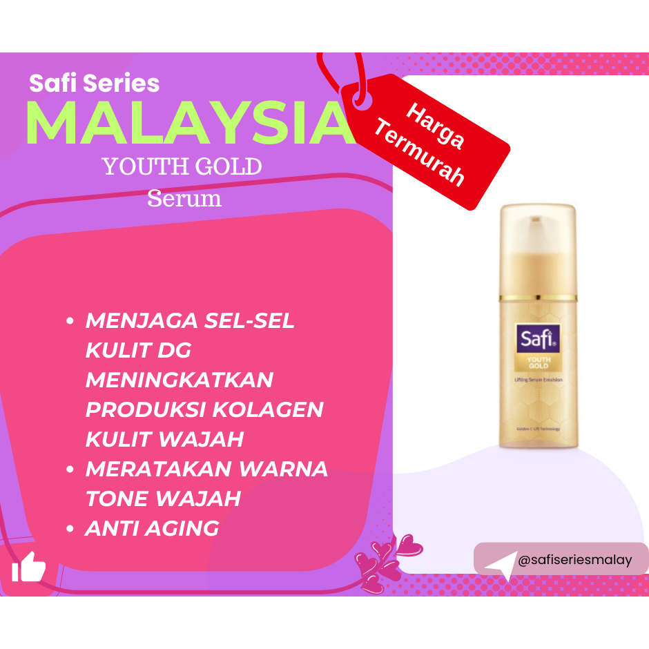 SAFI Series Malay | Safi Youth Gold Serum Emulsion | Serum Wajah Safi Pelembab Pencerah Wajah
