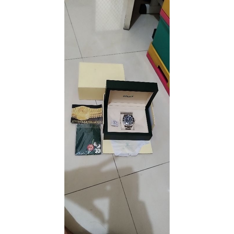 watch jam tangan pria rolex deep sea mint condition fullset replica