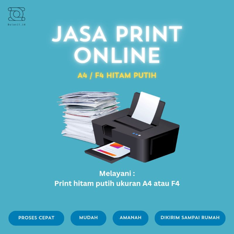 

jasa print hitam putih ukuran A4 f4