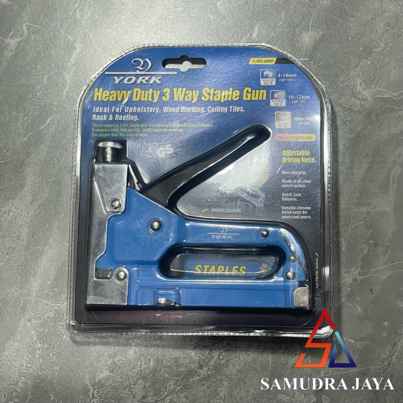 

Staple Tembak 3 In 1 Staple Gun Tacker Stapler Hekter Jok Sofa Kulit Heavy Duty York