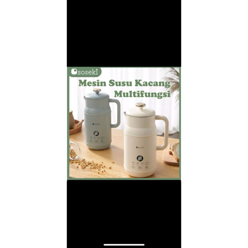 SOSEKI SOYMILK MAKER / mesin blender susu kacang multifungsi 600 ml dan 1000 ml / 8 menu soymilk