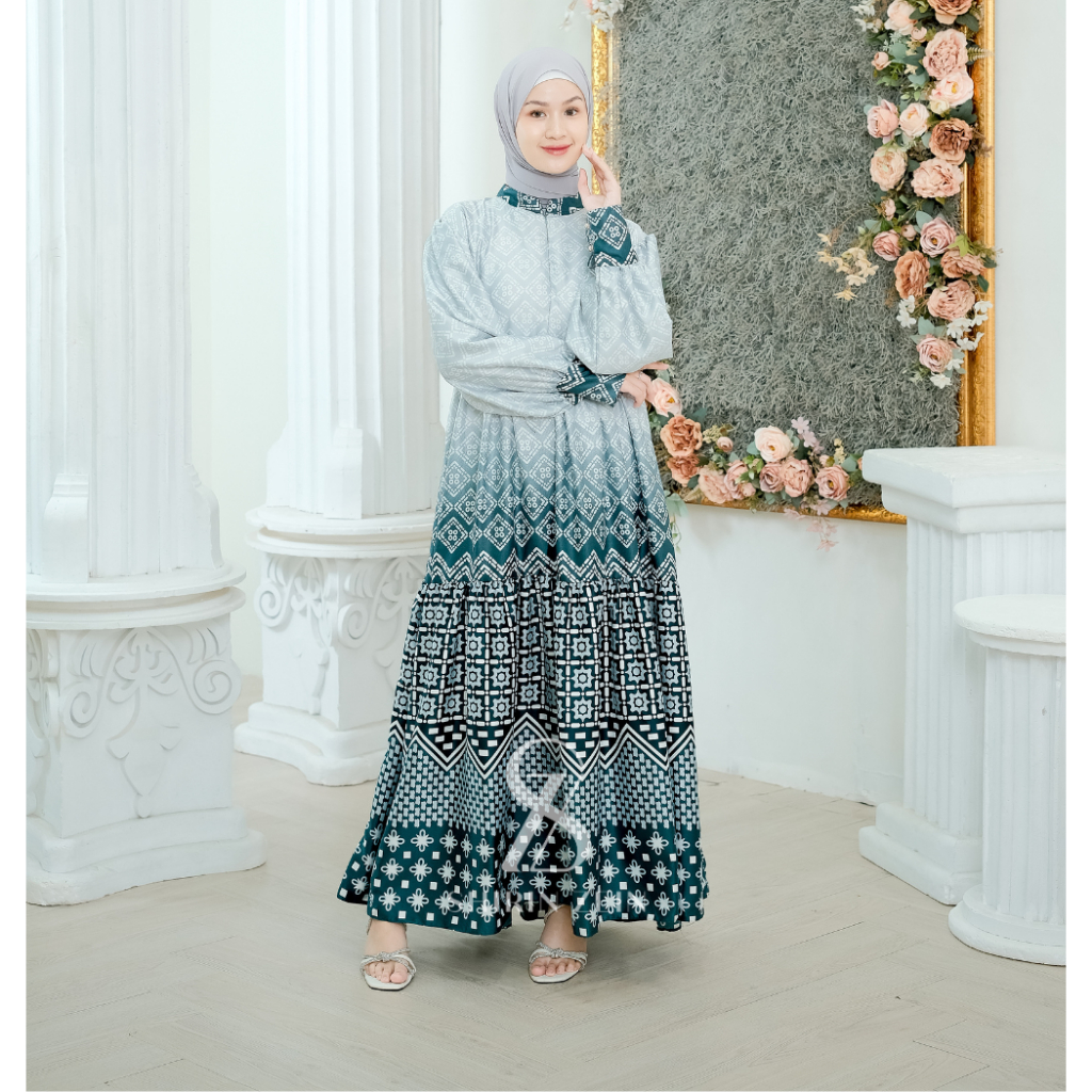 ShirinZein - Baju Gamis Dress Aqilla Wanita Dewasa Pesta Mewah Elegan Lebaran 2024
