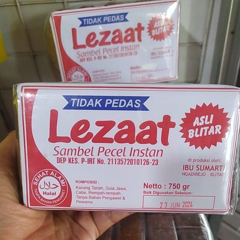 

SAMBEL PECEL LEZAT ASLI KHAS BLITAR "TIDAK PEDAS"700gram