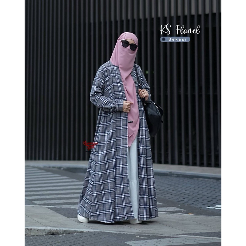 Bekasi/ks flanel by Khumaira / cotton Flanel/ outer flanel/ gamis flanel