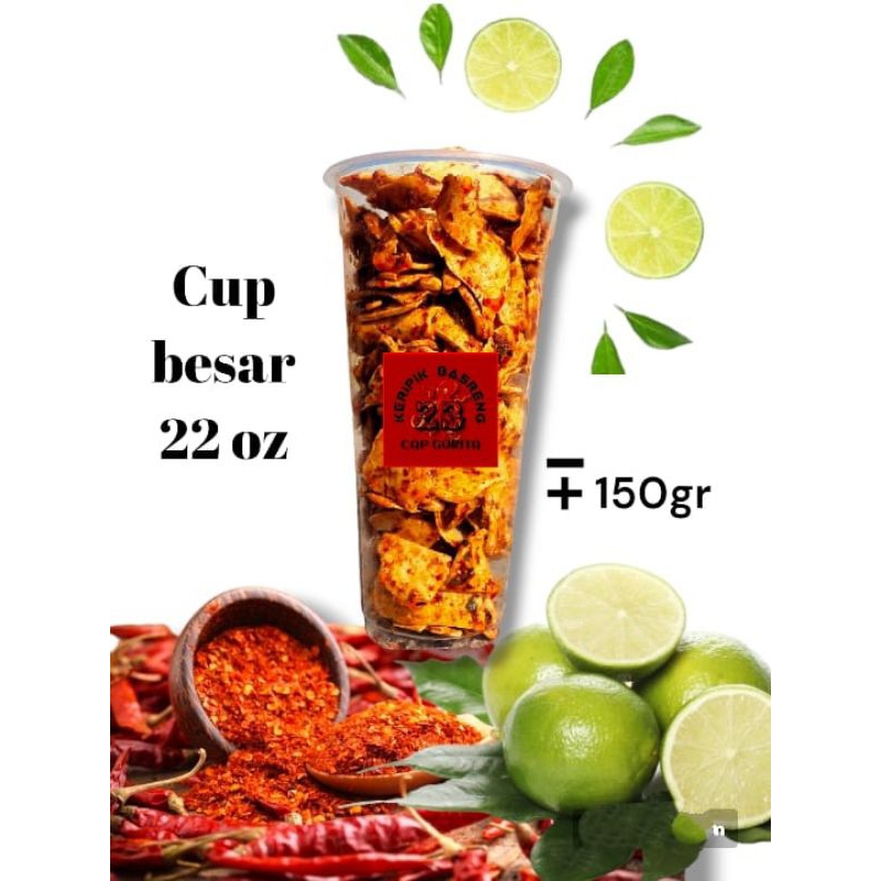 

KERIPIK BASRENG/BASO GORENG ORIGINAL, ASIN PEDAS, BALADO PEDAS DAUN JERUK cup 22oz
