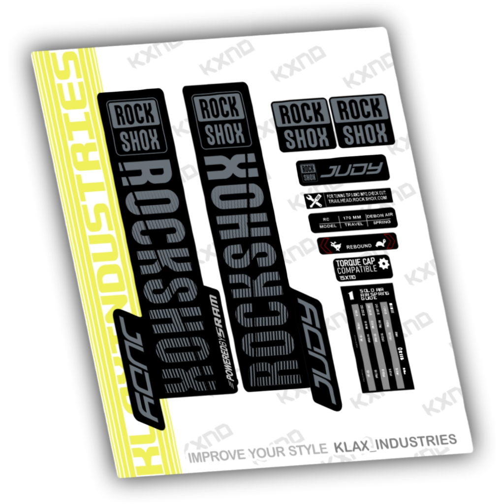 Decal Fork ROCKSHOX JUDY 2018 2019 KLAX INDUSTRIES stiker sepeda