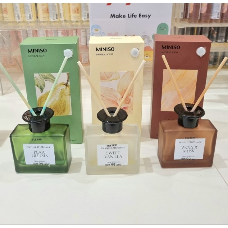 Official BALI MINISO Reed Diffuser / Scent Diffuser Pear & Freesia Diffuser Woody & Musk Sweet &