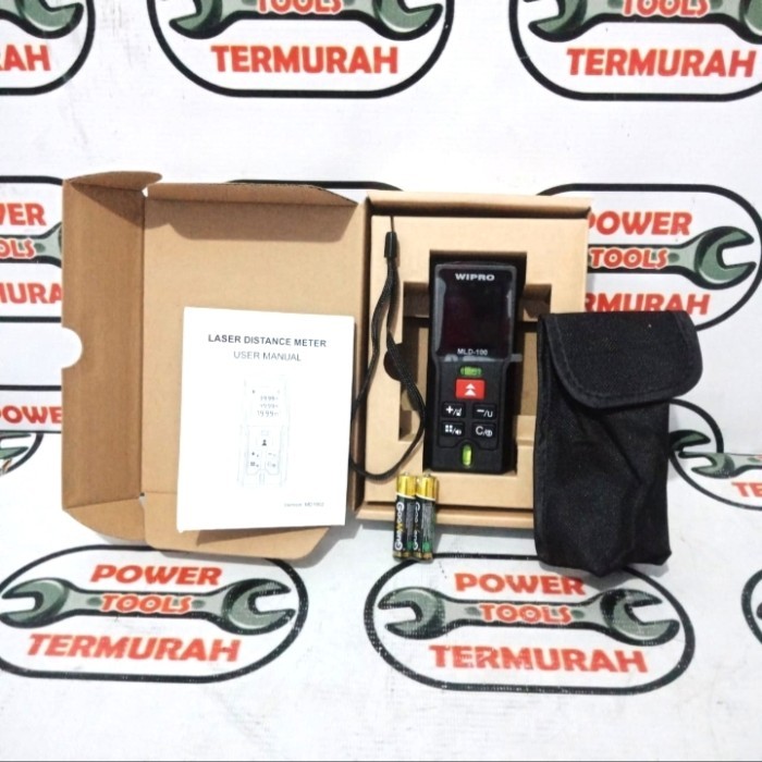 

Meter Laser Digital 100M WIPRO Ukur Jarak Meteran Range Finder 100 M