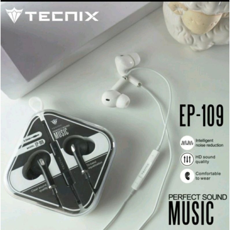 Tecnix EP-110/EP-109 Earphone Headset Cable Length 1,2M