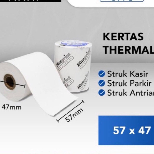 

57x47 KERTAS THERMAL PAPER 57x47 mm BLUEPRINT LITE - 1 Roll STRUK KASIR EDC TOL RESI