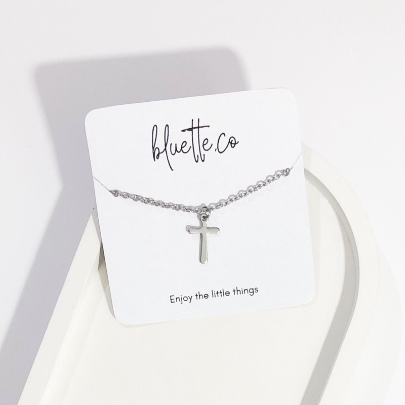 [Leia Cross Necklace] • kalung salib ANTI KARAT • Kalung salib stainless steel • kalung salib monel 