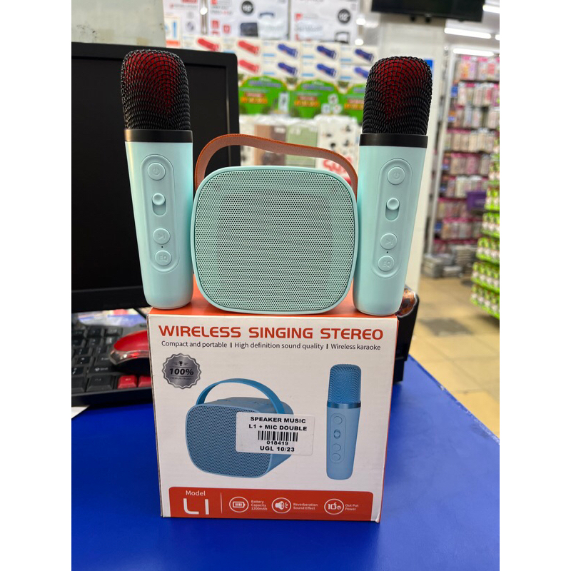 speaker mini bluetooth dengan microphone 2 pcs Sepaker L1 + microphone
