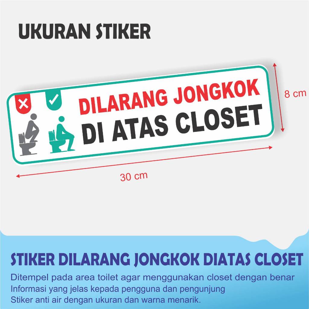 

STIKER DILARANG JONGKOK DI ATAS KLOSET