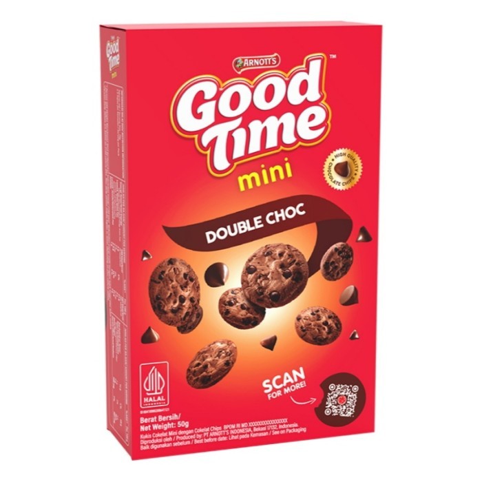 

GOOD TIME MINI BOX DOUBLE CHOCO COOKIES 50GR