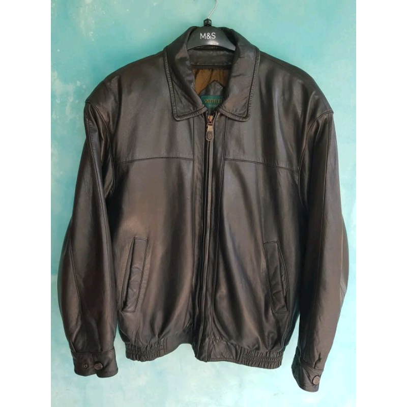 Jaket Kulit Bomber Classic Ventura