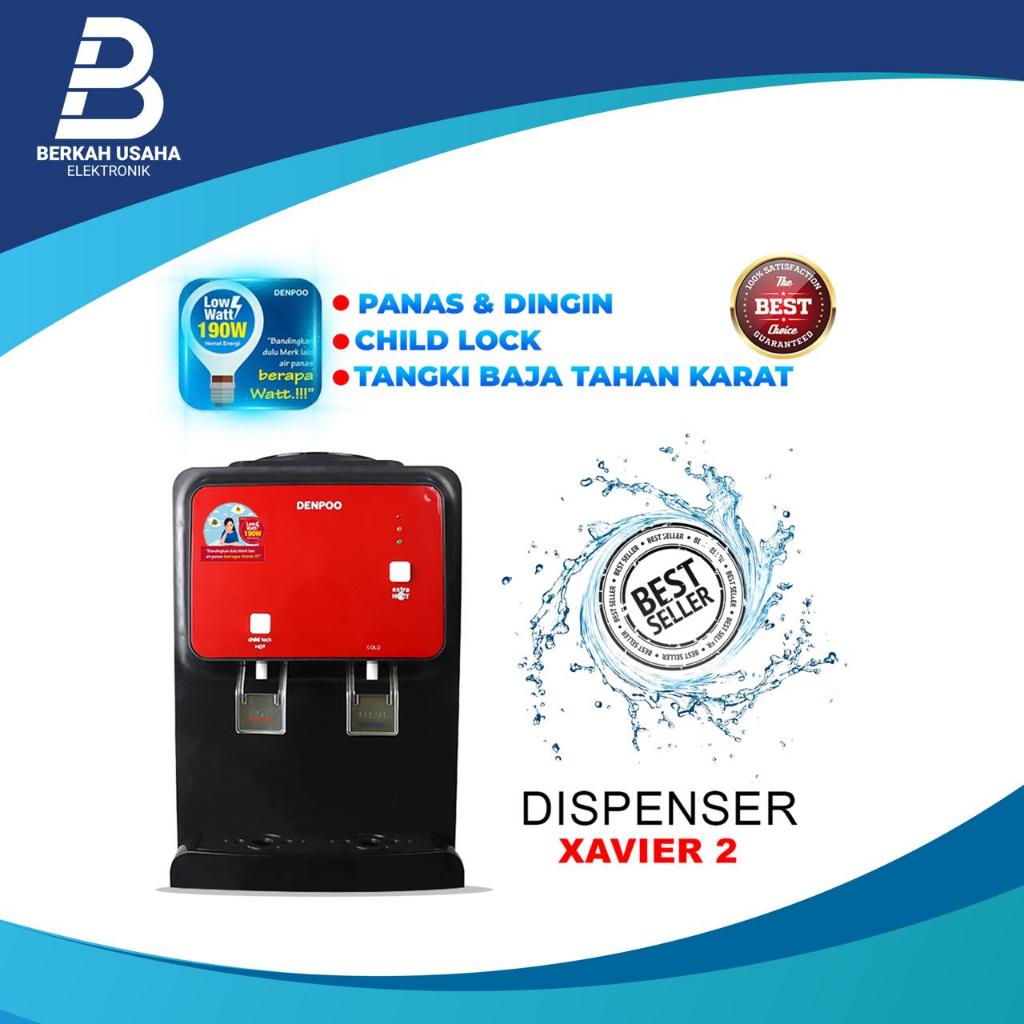 DISPENSER DENPOO XAVIER 2  (PANAS NORMAL) & WINTER (PANAS DINGIN) DILENGKAPI CHILD LOCK AMAN UNTUK A