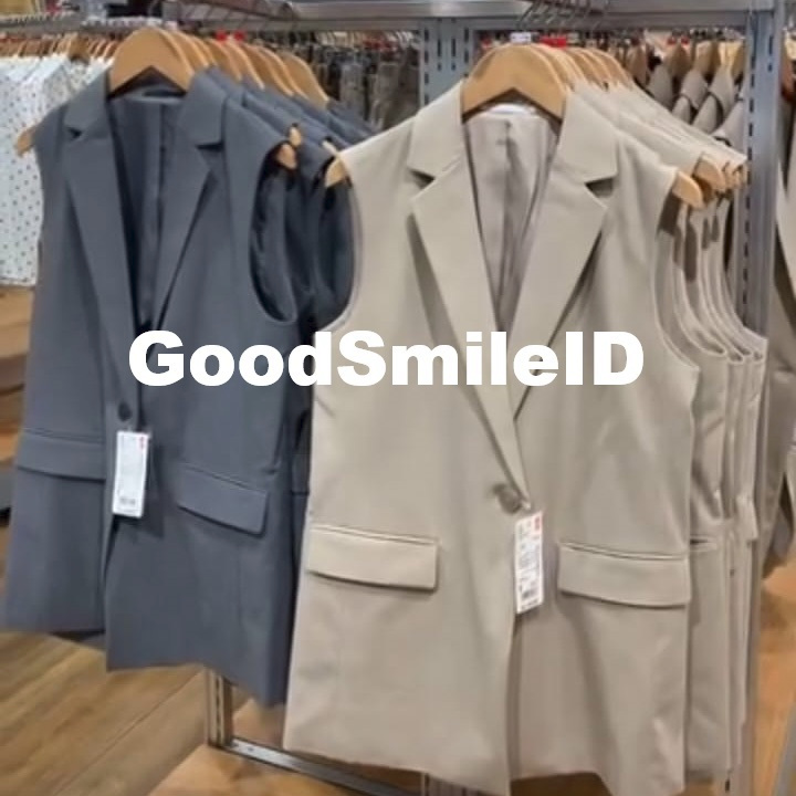SALE LAST Women Jaket Tanpa Lengan (Set Up) Vest Rompi Wanita UNIQLO CEWEK JASTIP