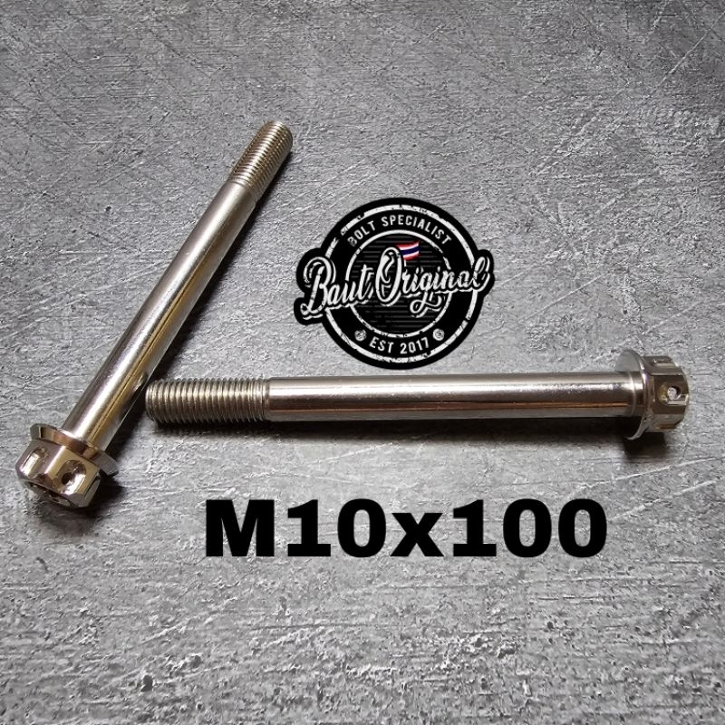 baut probolt stainless 304 10x100 drat 14 panjang 10 cm new model thailand