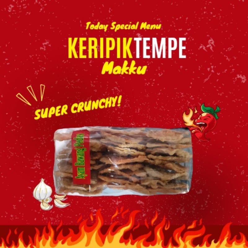 

Keripik Tempe Rasa Ayam Bawang Pedas | Camilan Tempe | Makanan Ringan Khas Malang MAKKU