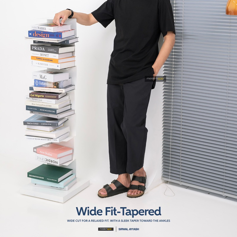 MOSLEMEPIC - Ayyash Wide Fit-Tapered Ankle Pants (Sirwal Ayyash)