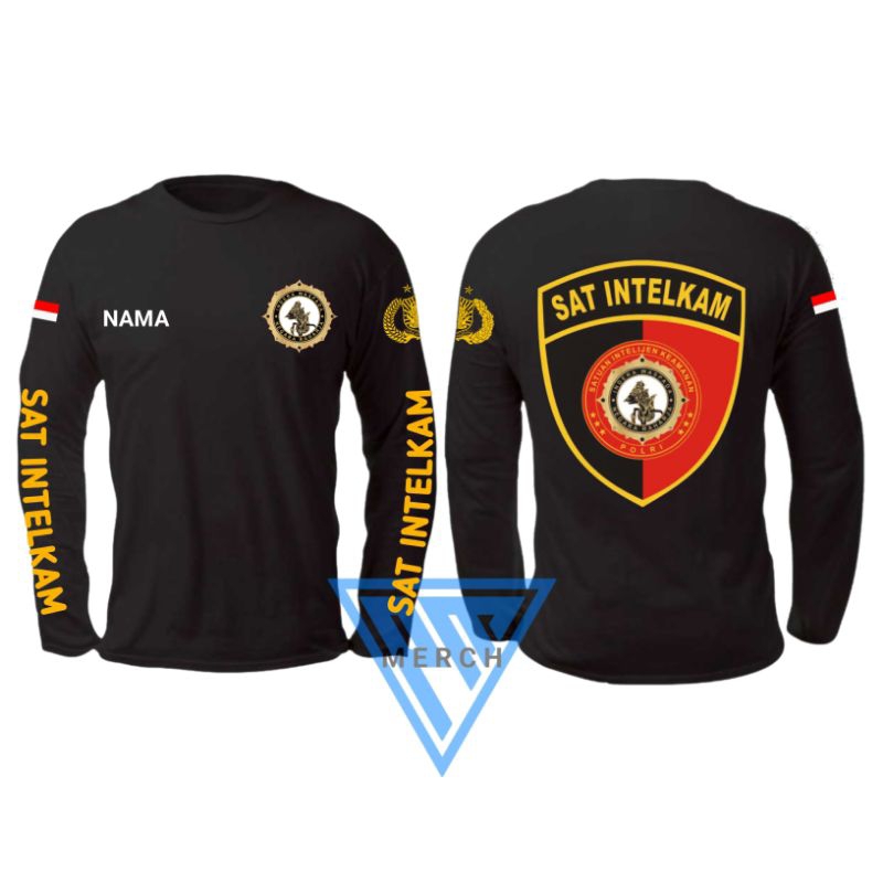 Kaos Sat Intelkam Polri Hitam Premium Terbaru