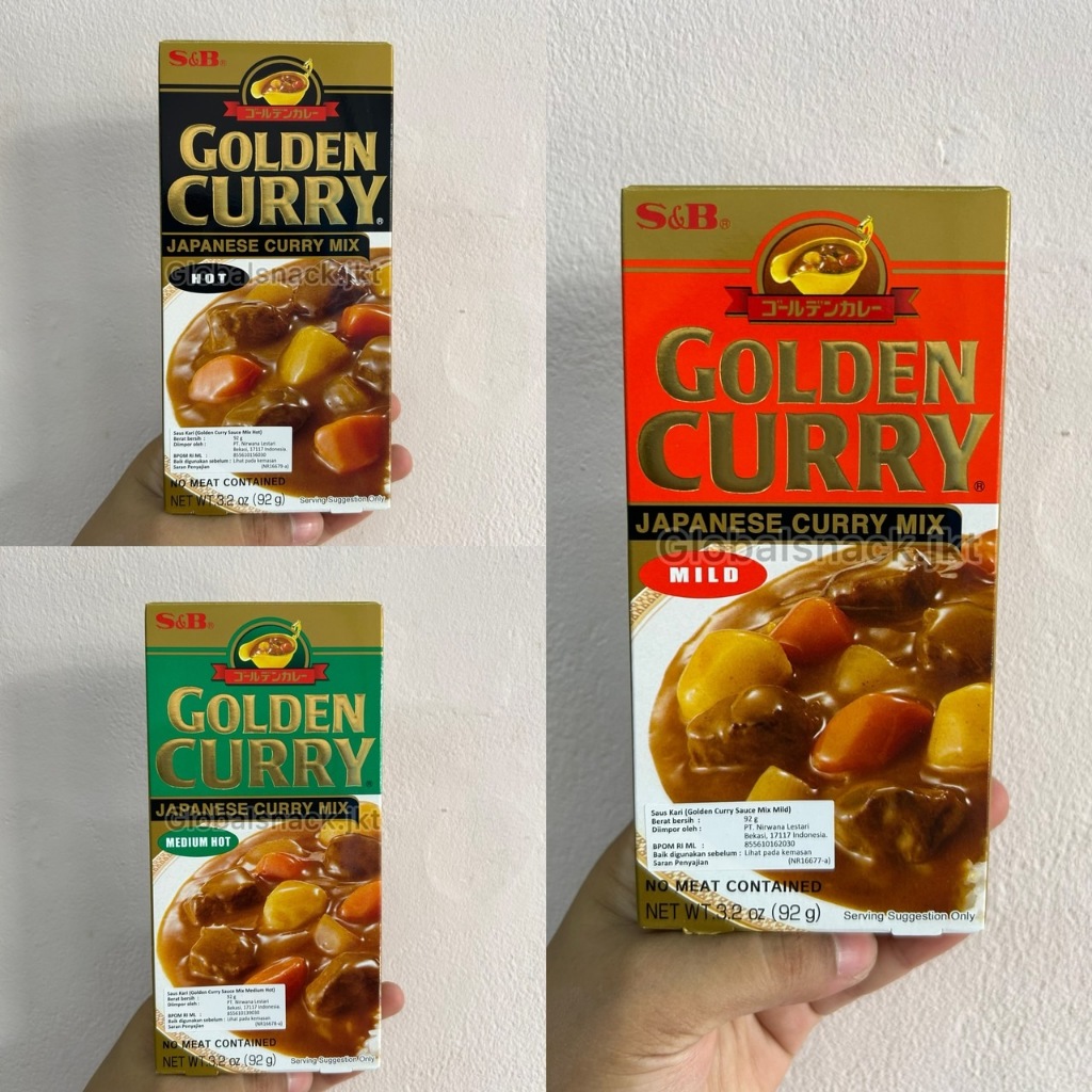 

S&B GOLDEN CURRY MIX JAPANESE MILD / MEDIUM HOT / HOT - Japan Kari 92G