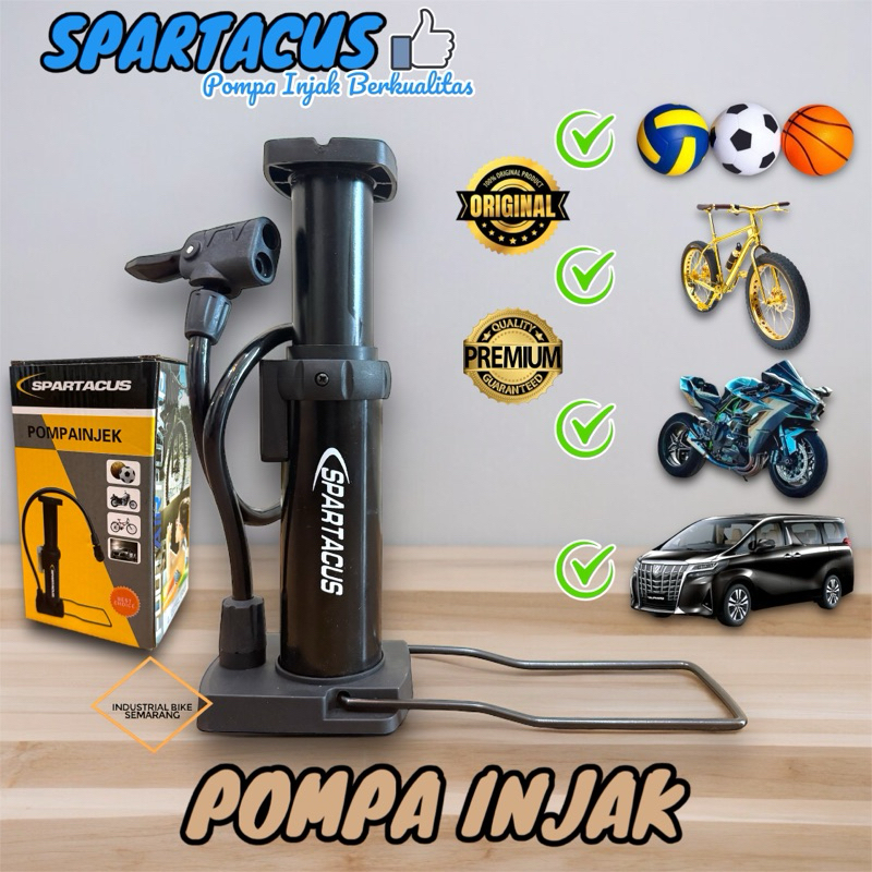 (( POMPA INJAK )) SPARTACUS Pompa injek Berkualitas Pompa Sepeda / Motor / Bola / Mobil / Pelampung 