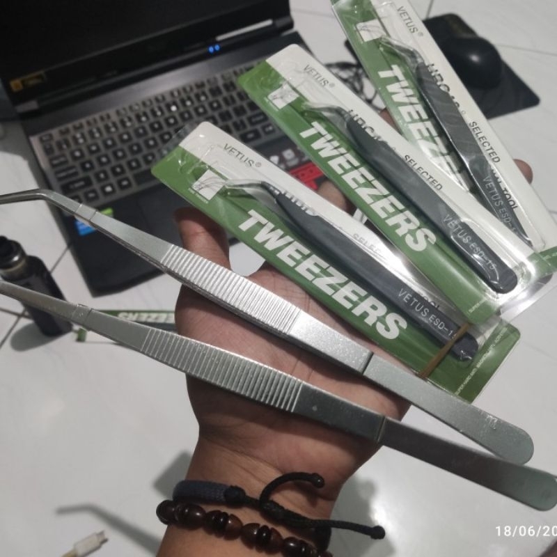 Pinset Panjang Pendek alat pelepas dust earphones filter tws tools baut earphones Komputer Laptop HP