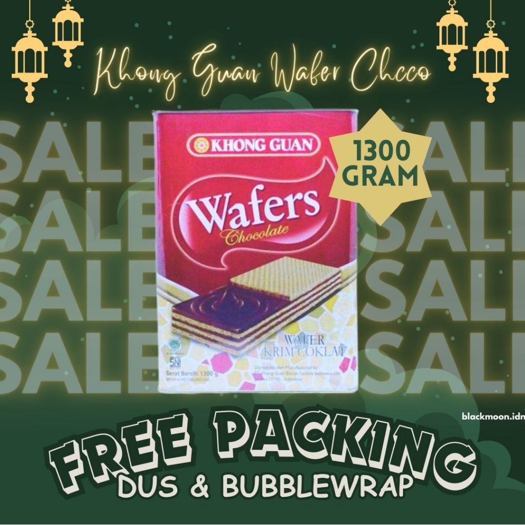 FREE BUBBLEWRAP & DUS  Khong Guan Wafer Choco Kaleng 1300 Gram Snack Kue Lebaran