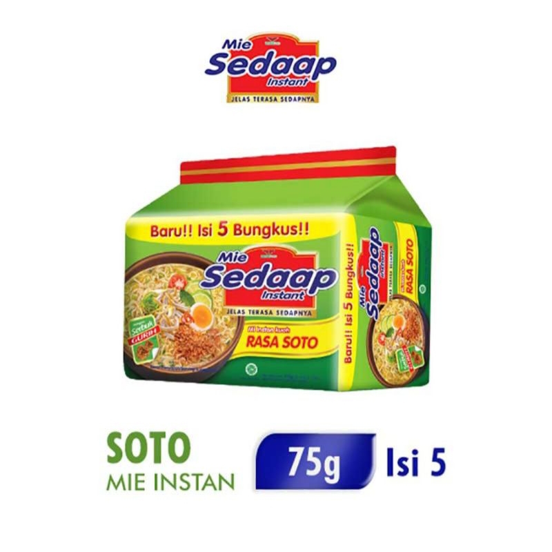 

Sedaap mie instan soto 5 x 75gr