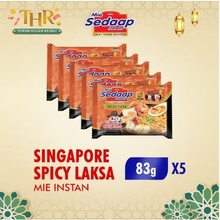 

Sedaap Mie Instan Singapore Spicy Laksa Bag 83 gr x5