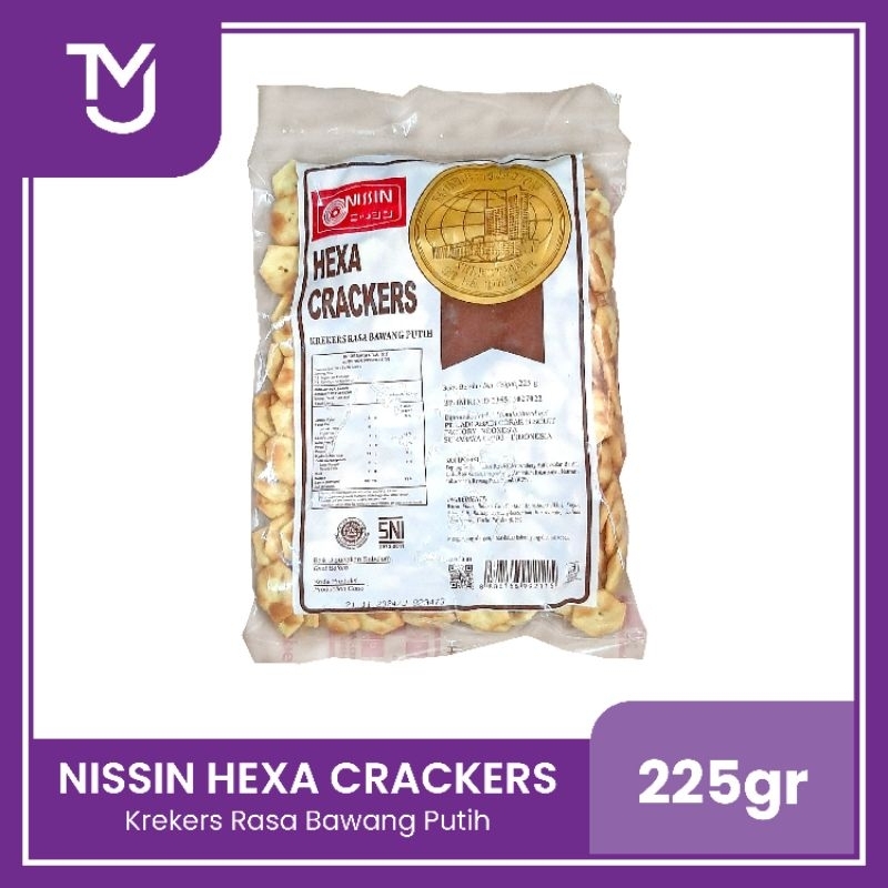 

NISSIN Hexa Crackers 225gr -- Krekers rasa bawang putih