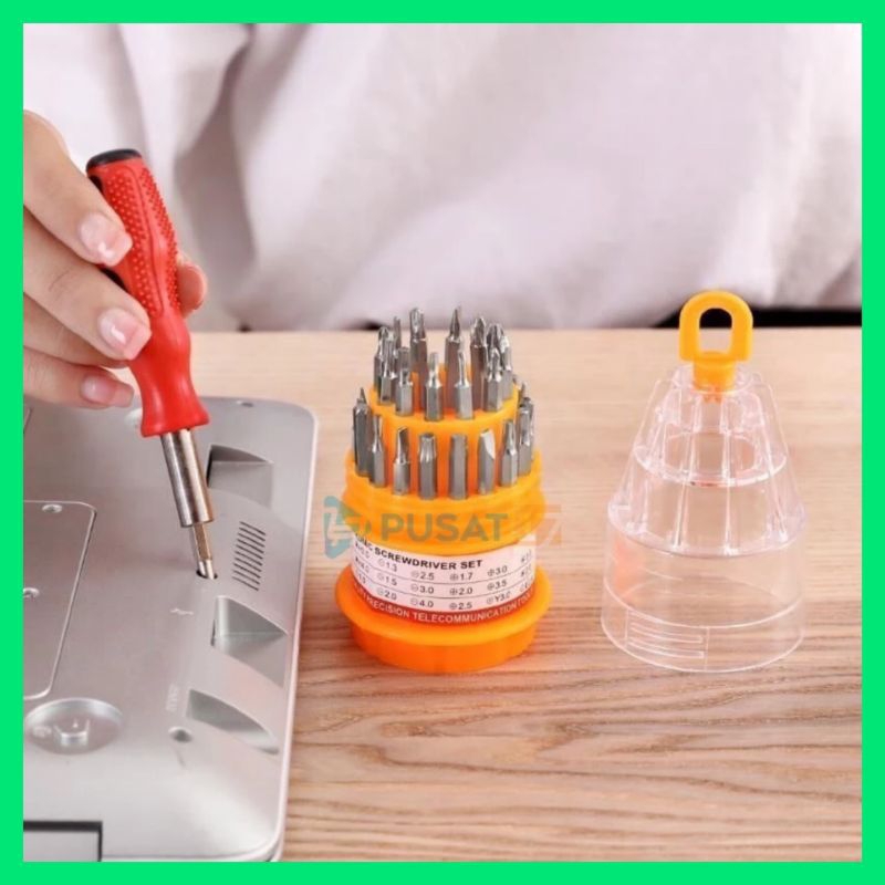 obeng set 31in1 multifungsi obeng set magnetic obeng hp full set obeng lengkap 1 set multifungsi obe