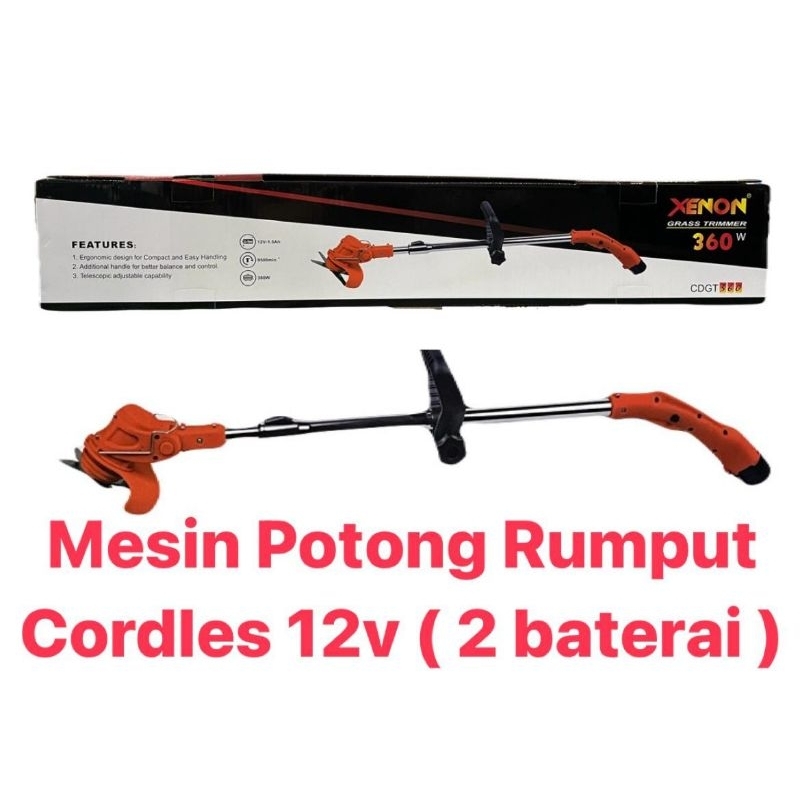 Mesin Potong Rumput Corles Cordless Xenon 12volt 12v