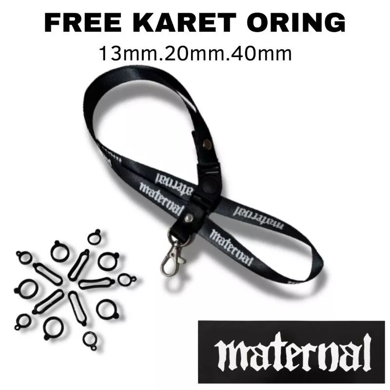 

Premium tali lanyard ID CARD full printing motif MATERNAL 2cm free 3karet ring