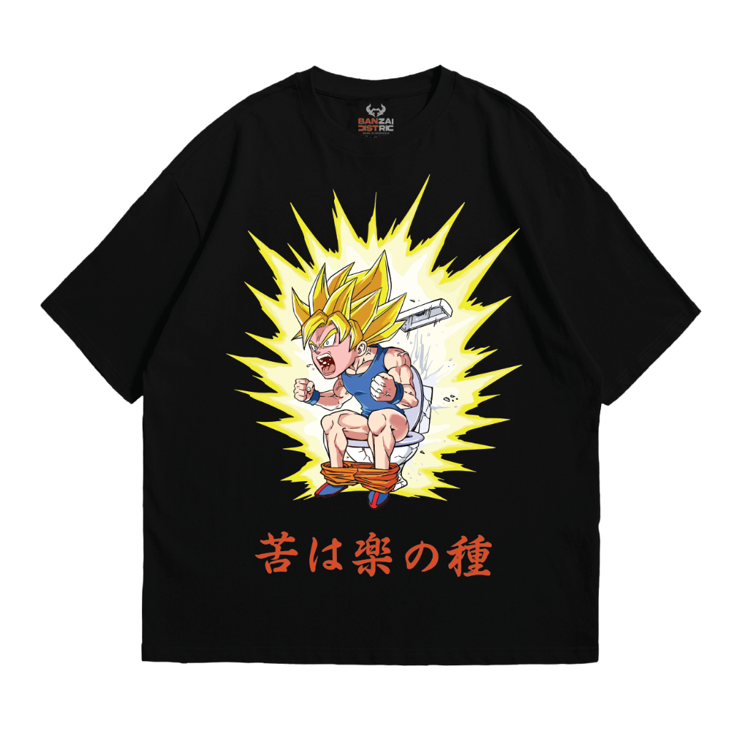 Bandist| Kaos Baju Oversize Anime Cowok Cewek GOKU SAIYAN BOKER DRAGONBALL Z BDB-19