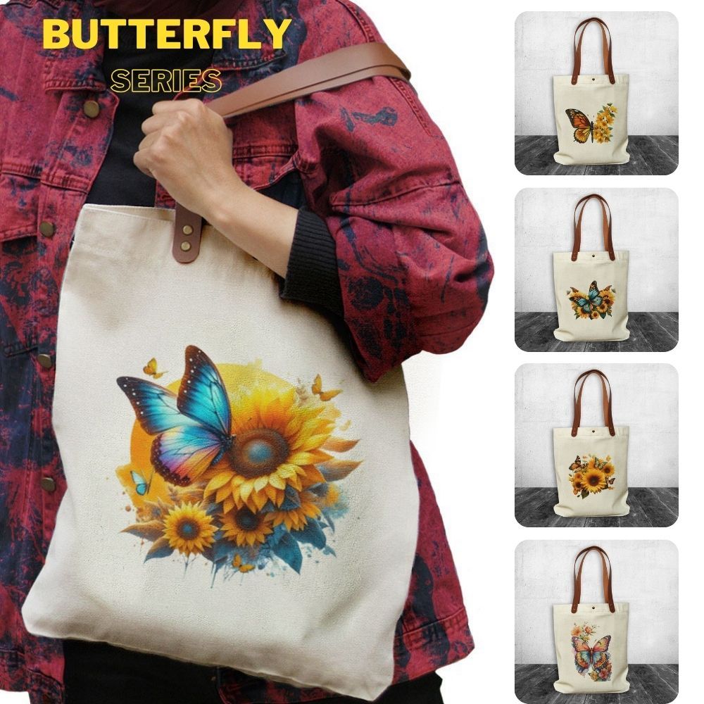 NEOBags - Tote bag Canvas Butterfly Series| Tote bag Canvas Souvenir | Tote bag Taiwan Wanita | Tote