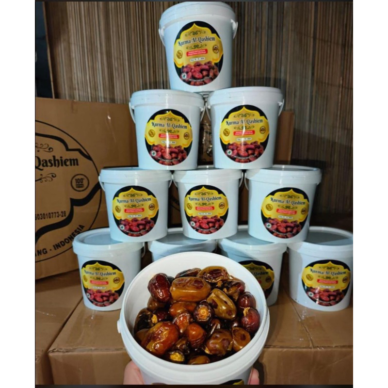 

(DISKON 50% DI VIDEO) Kurma AL - QHASEEM kemasan ember 500gr
