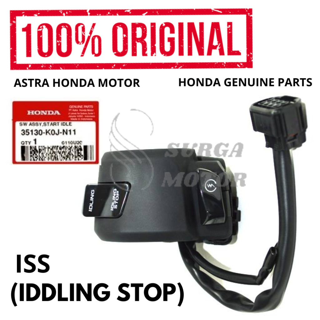 Switch Holder Saklar Tombol Stater Sebelah Kanan Genio ISS Iddling Stop   35130-K0J-N11 Swit Assy St