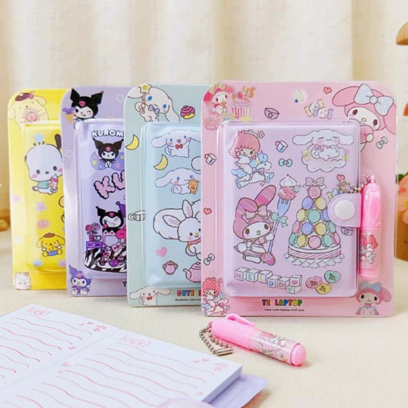 

Buku Diary Kancing Sanrio / Cute Mini Note Book 2 in 1 / Set Memo Diary Motif Sanrio / Mini Klip Note Book and Pen Grosir ( 1pcs) SUPER CUTE BOOK /MINI NOTEBOOK COD Kartun Anak-anak Menutupi Buku Catatan Lucu dengan Pulpen Set Hadiah Hadiah Siswa murah TS